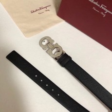 페라가모 여성용 2.5cm 말발굽 버클 양면 벨트 001-181098