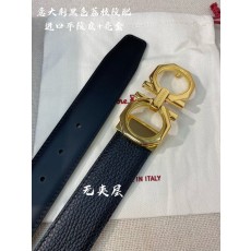페라가모 골드 버클 블랙 벨트 001-181099