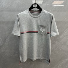 Thom Browne 테니스 라켓 자수 라운드넥 반팔티 001-181227