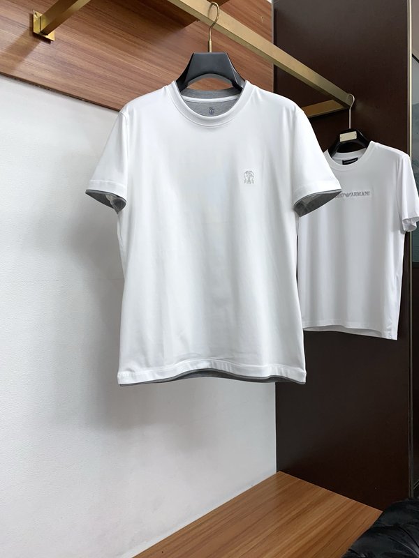 이른 봄 남성 라운드넥 반팔 티셔츠 001-181505