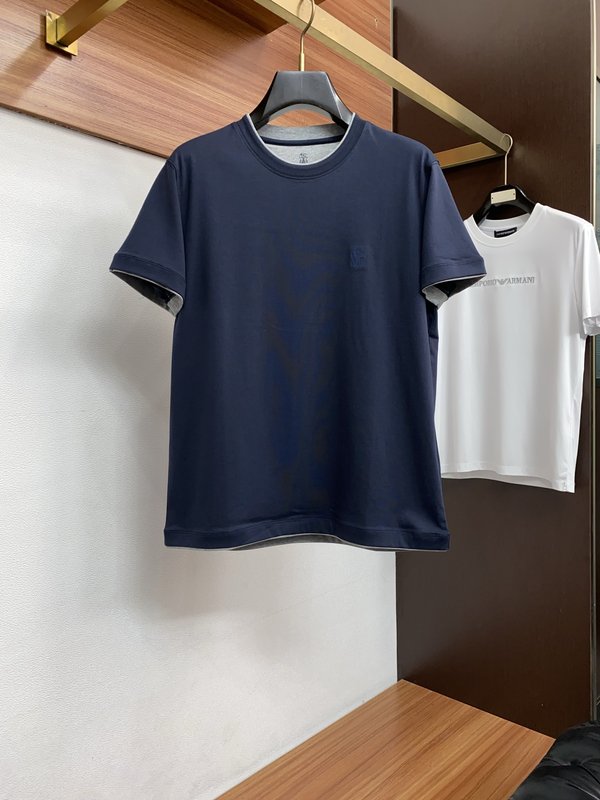 이른 봄 라운드넥 반팔 티셔츠 001-181507