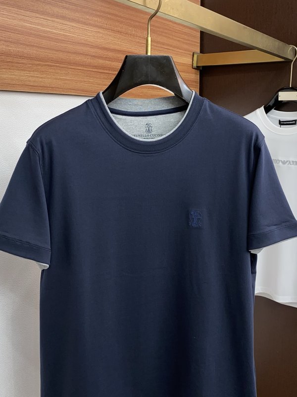 이른 봄 라운드넥 반팔 티셔츠 001-181507