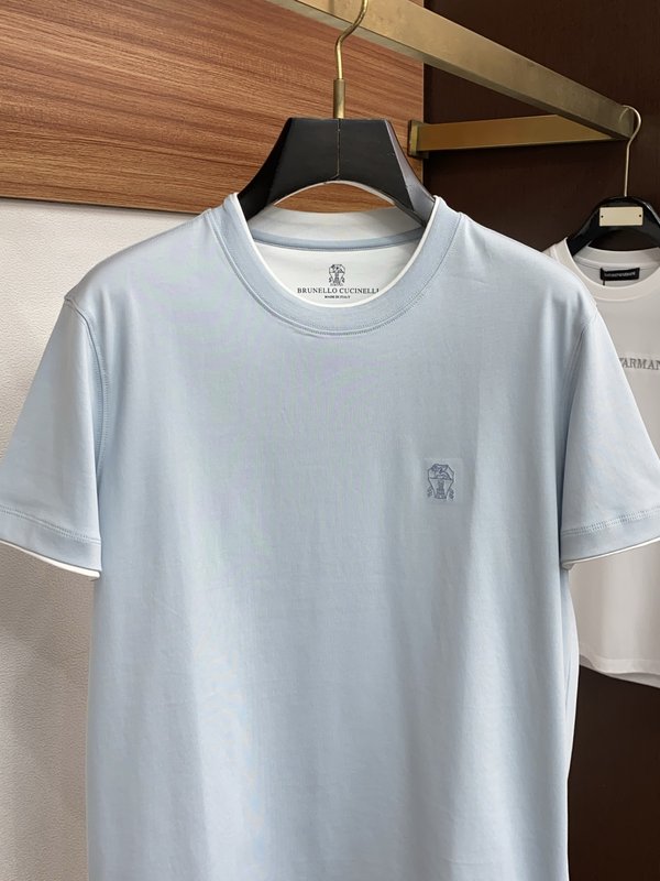 이른 봄 라운드넥 반팔 티셔츠 001-181508