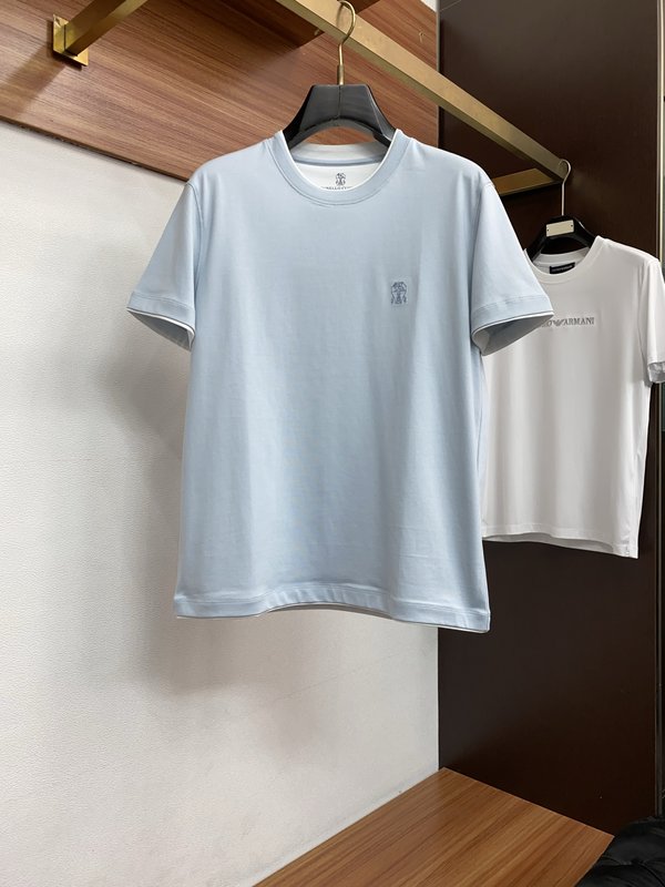 이른 봄 라운드넥 반팔 티셔츠 001-181508
