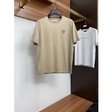 남성 라운드넥 반팔 티셔츠 실크 코튼 혼방 001-181547