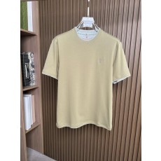 신장 면 심플 라운드넥 반팔 티셔츠 001-181576