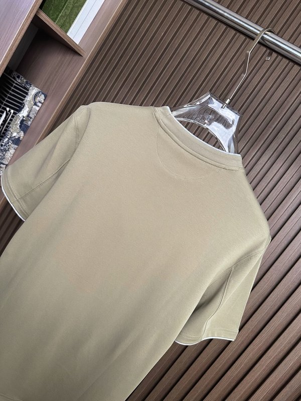 신장 면 심플 라운드넥 반팔 티셔츠 001-181576