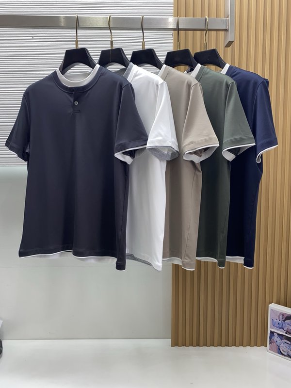 이른 봄 남성 라운드넥 반팔 티셔츠 001-181602