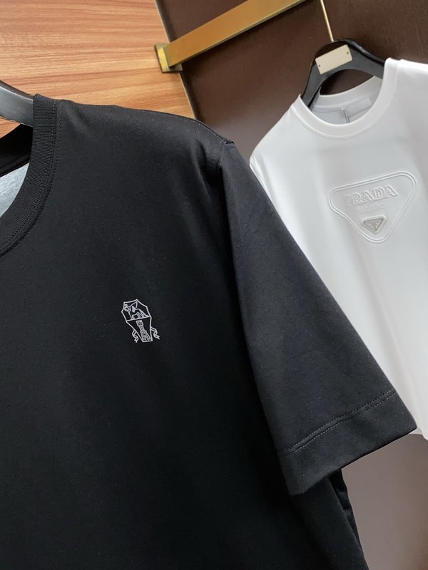 고급 맞춤 면 반팔 티셔츠 001-181633