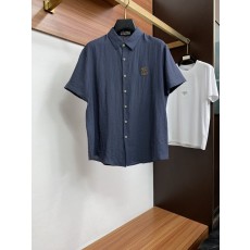 실크 리넨 혼방 비즈니스 반팔 셔츠 001-181638
