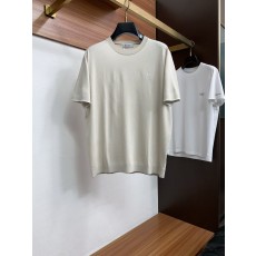 남성 고급 심플 라운드넥 니트 반팔 티셔츠 001-181639