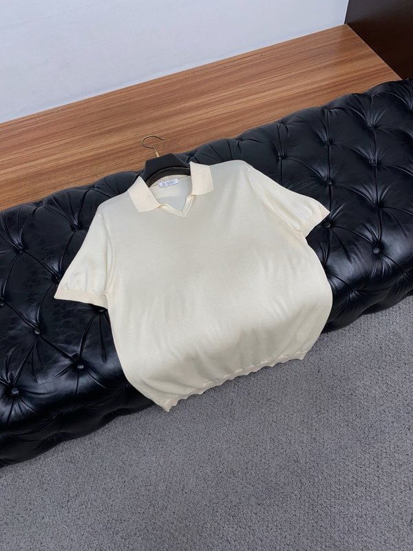 클래식 올드머니 스타일 텐셀 혼방 면 반팔 티셔츠 001-181704