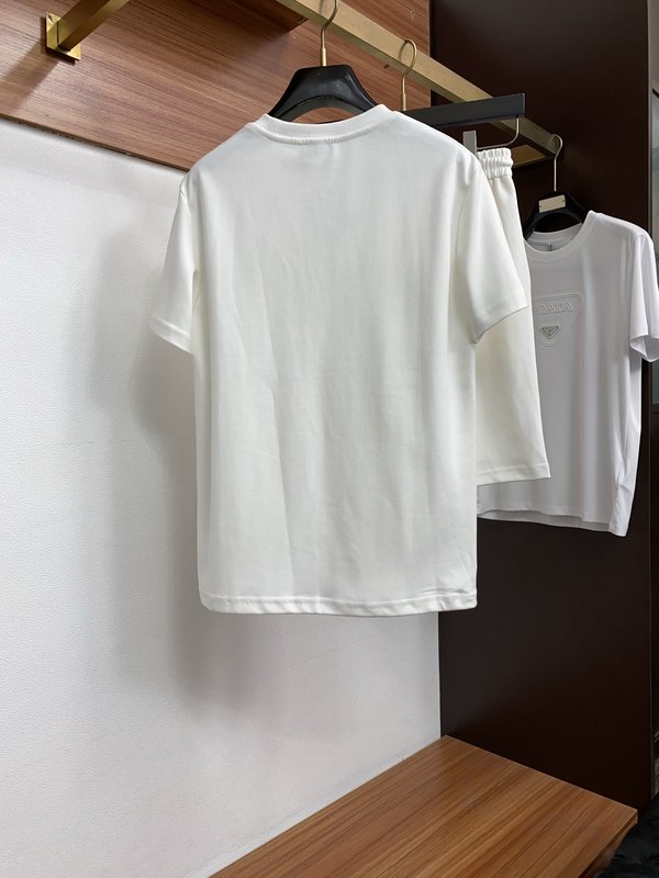 순면 라운드넥 티셔츠 반바지 세트 001-181803