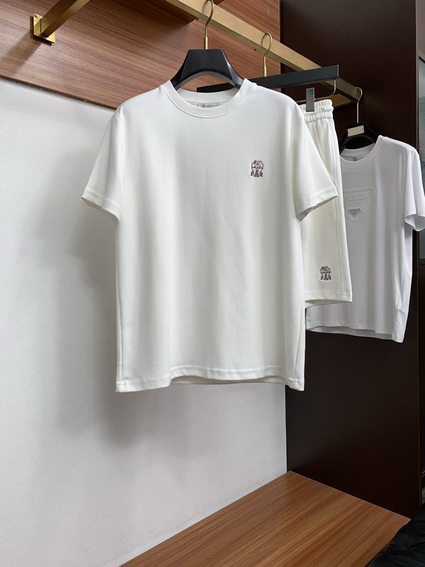 순면 라운드넥 티셔츠 반바지 세트 001-181803