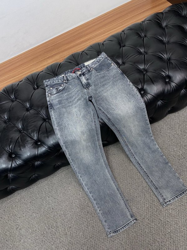 하이엔드 커스텀 일찍 봄 새로운 탄력 청바지 001-181847