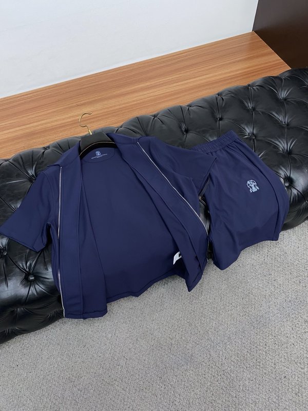 브루넬로 쿠치넬리 남성 캐주얼 반바지 세트 001-181849