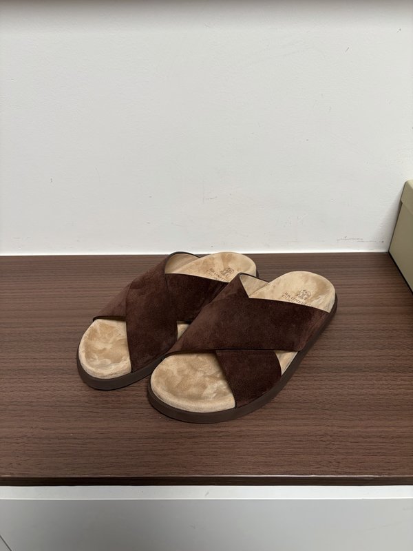 양모 일체 양경 스웨이드 두꺼운 바닥 슬리퍼 001-181897