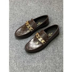 루이비통 남성 체인 주름 가죽 신발 001-181953