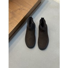루이비통 광택 소가죽 퍼 일체형 남성 부츠 001-182065