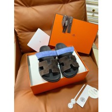 에르메스 스타일 수제 양가죽 커플 슬리퍼 001-182088
