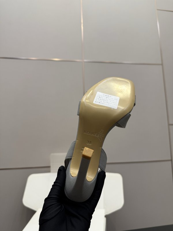에르메스 클래식 H 버클 하이힐 샌들 001-182098
