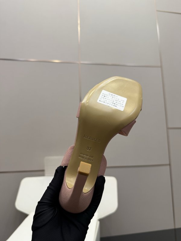 에르메스 클래식 H 버클 하이힐 샌들 001-182099