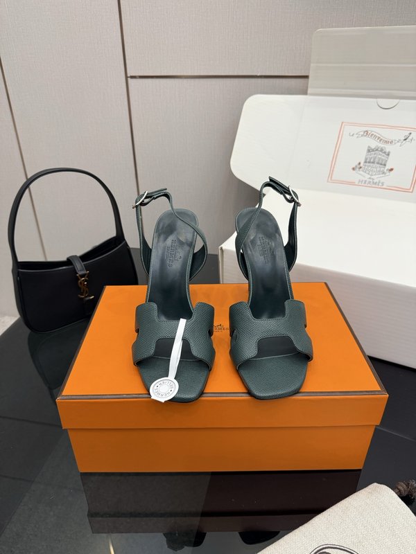 에르메스 클래식 H 버클 하이힐 샌들 001-182101