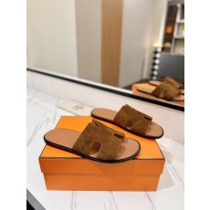에르메스 남성 스웨이드 편안한 슬리퍼 001-182181