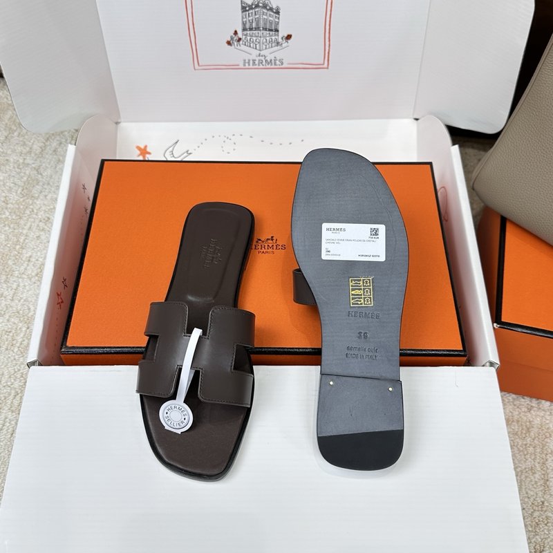 에르메스 H 슬리퍼 오란 샌들 시리즈 001-182234