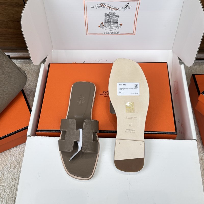 에르메스 H 슬리퍼 오란 샌들 시리즈 001-182296