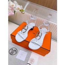 에르메스 H 버클 가죽 밑창 여성용 신발 001-182304