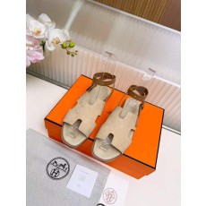 에르메스 H 버클 가죽 플랫 슈즈 001-182305