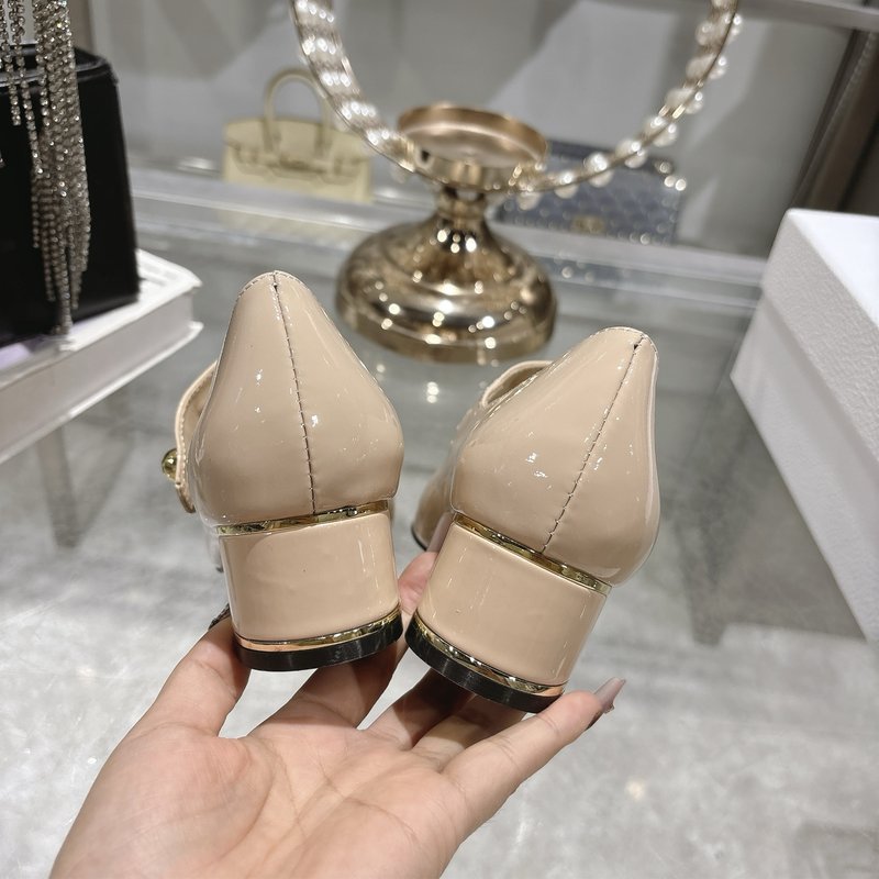 디올 D-My 메탈 레터 스퀘어 토 하이힐 001-182354