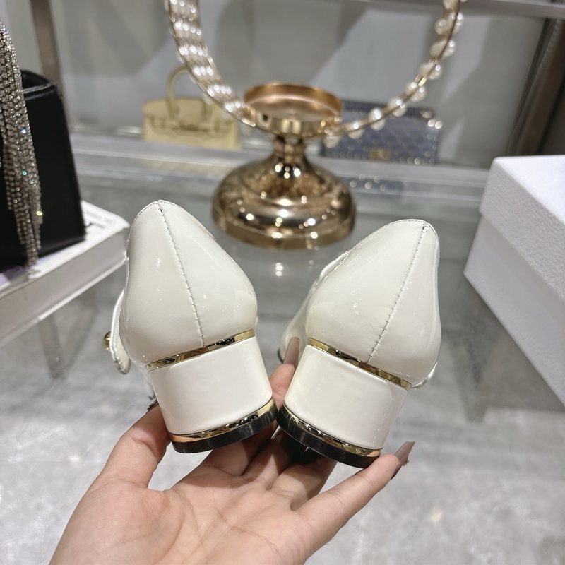 디올 D-My 메탈 레터 스퀘어 토 하이힐 001-182355