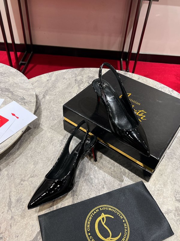 CL 버클 백리스 캣힐 하이힐 001-182395