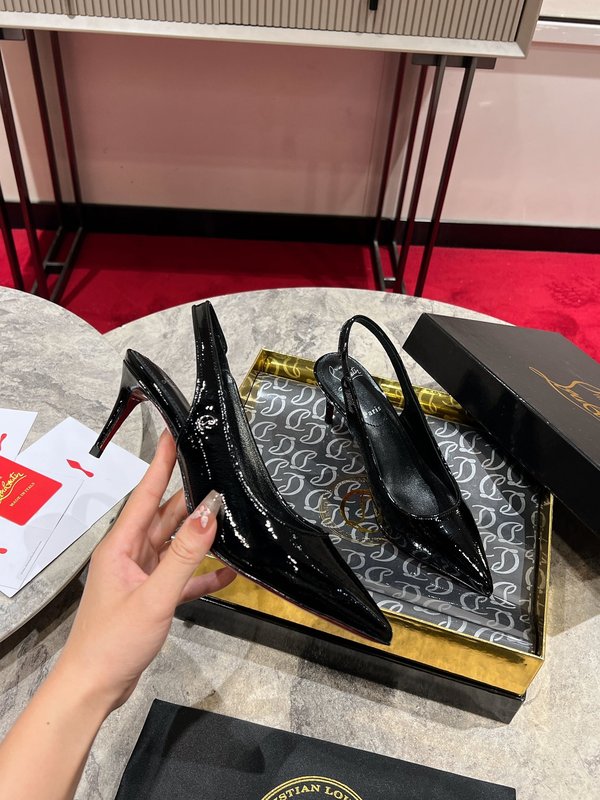 CL 버클 백리스 캣힐 하이힐 001-182395