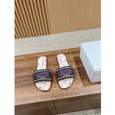 디올 봄여름 신상 자수 가죽 슬리퍼 001-182416