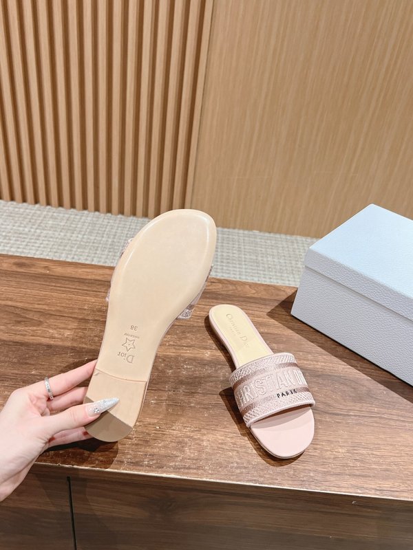 디올春夏新상 자수 가죽 슬리퍼 001-182426