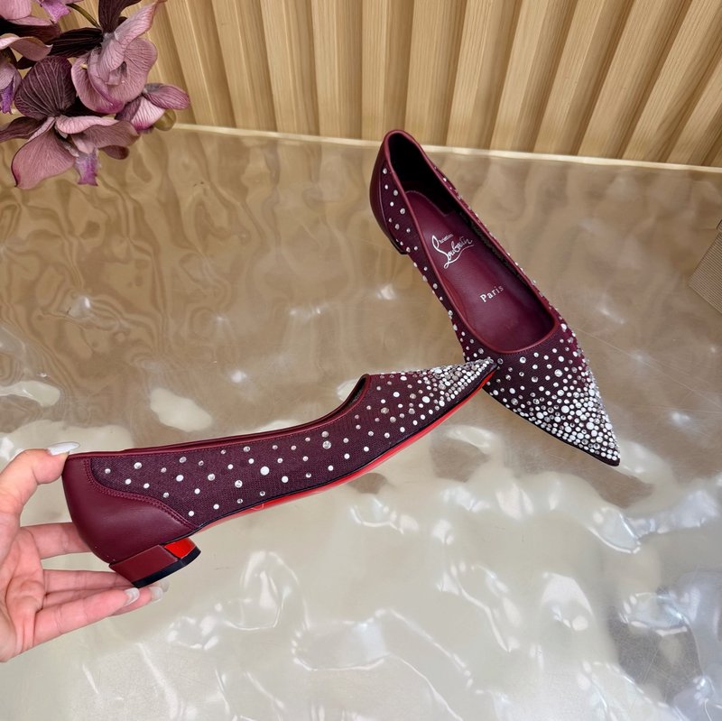 레드솔 장미 다이아몬드 메쉬 하이힐 001-182533