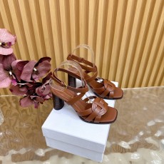 디올 알파벳 굽 두꺼운 샌들 001-182579