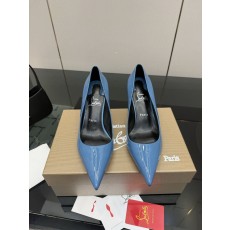 크리스찬 루부탱 뱀무늬 라인스톤 하이힐 001-182581
