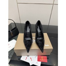 크리스찬 루부탱 펄 장식 레드솔 하이힐 001-182588