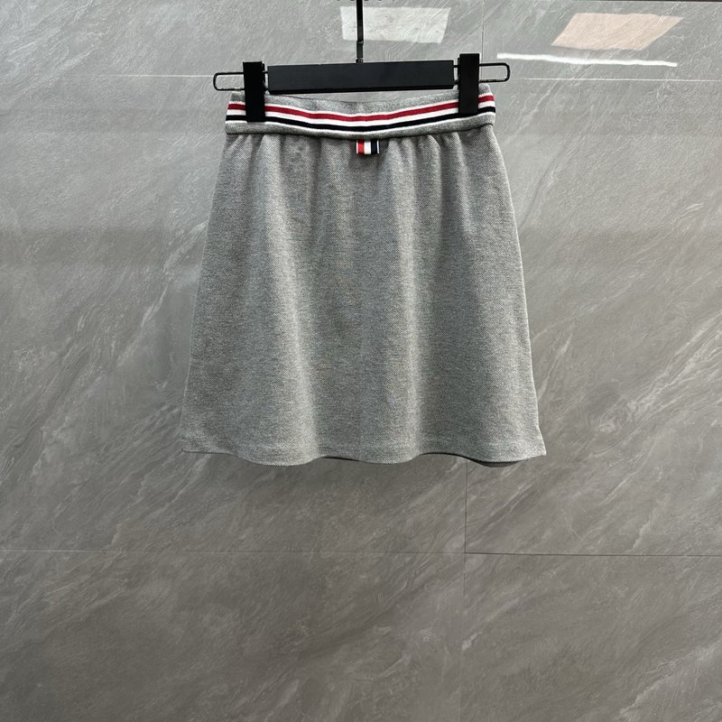 톰브라운 컬러 스트라이프 A 라인 미니스커트 001-182595