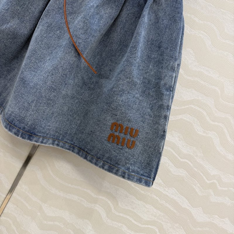 레트로 데님 미니 스커트 001-182702