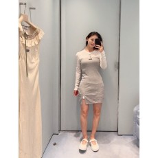 미우미우 그레이 튜브톱 슬릿 원피스 001-182774