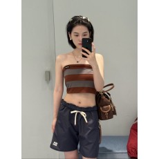 미우미우 여름 네이비 나일론 쇼츠 001-182796