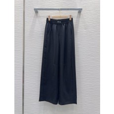 미우미우 레트로 우아한 텍스처 롱팬츠 001-182873