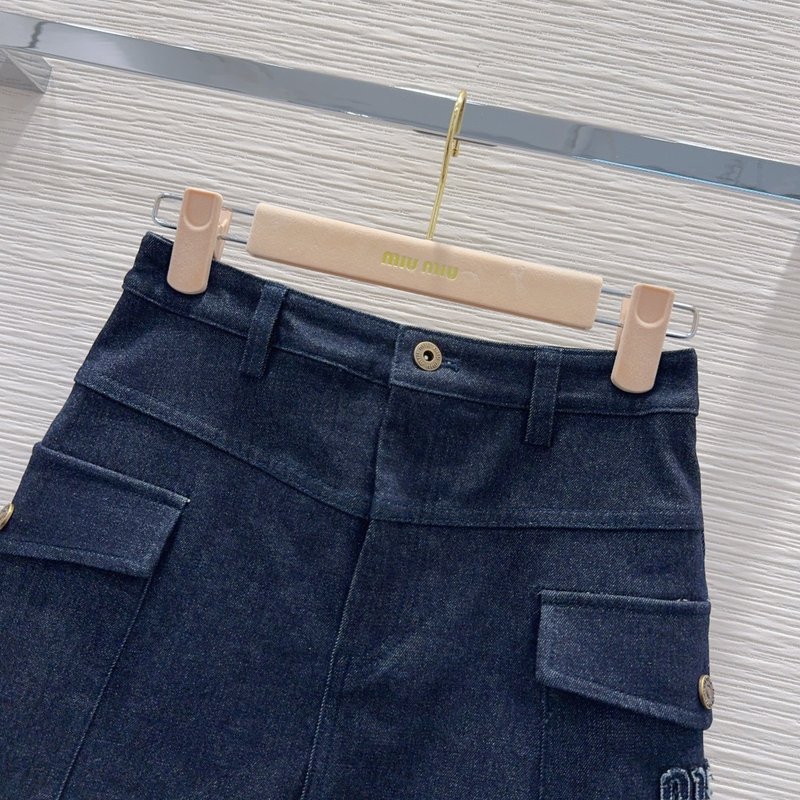 미우미우 뉴 스탠다드 데님 미니스커트 001-182897
