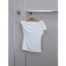 미우미우 뉴 슬링숄더 티셔츠 레터 로고 001-182925