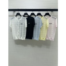 미우미우 라운드 니트 반팔 가디건 001-182959